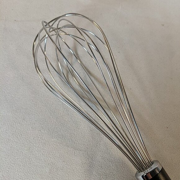 Kitchenaid Black Silver Stainless Steel Whisk Large 12" 1919 Hand Utility Metal - Picture 3 of 7